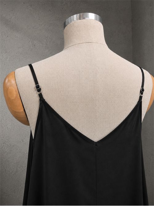 top spallino raso di viscosa ANGELA DAVIS | SP9AR18NERO